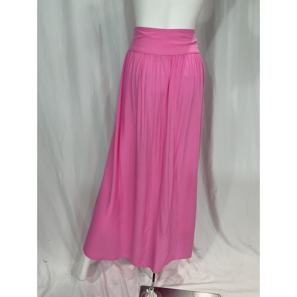 Melissa Odabash 'Elsa' Pink Wrap-Effect Voile Maxi Skirt Size S - Picture 3 of 5